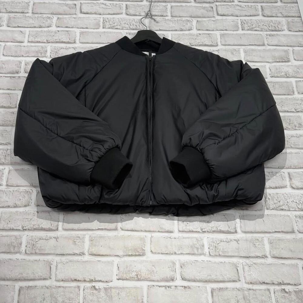 Babaton Black Puffer Bomber Jacket
